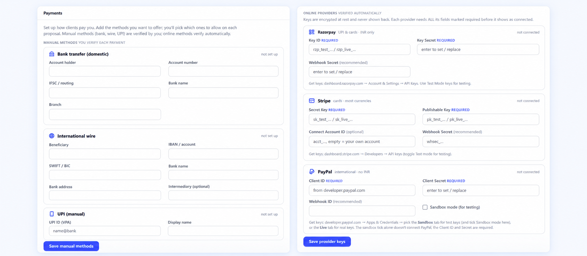 Payment Methods